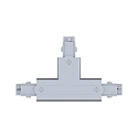 Paulmann Zubeh�r f�r ProRail3 3-Phasen-Stromschiene - T-Verbinder, Erde rechts, 230V, Metall / Kunststoff, Silber