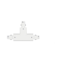 Paulmann Zubeh�r f�r ProRail3 3-Phasen-Stromschiene - T-Verbinder, Erde links, 230V, Metall / Kunststoff, Wei�