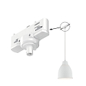 Paulmann Zubeh�r f�r ProRail3 3-Phasen-Stromschiene - Universal-Pendeladapter, 230V, max. 1150W, Metall / Kunststoff, Wei�
