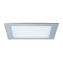 Paulmann LED Recessed luminaire QUALITY PREMIUM PANEL LED, square, IP44, 1x18W, 4000K, 230V, 220x220mm, chrome matt