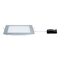 Paulmann LED Recessed luminaire QUALITY PREMIUM PANEL LED, square, IP44, 1x18W, 4000K, 230V, 220x220mm, chrome matt