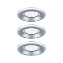 recessed luminaire SORMUS round, set of 3 IP65, chrome matt  3x 6,5W 560lm 3000K 100� 100� CRI >80