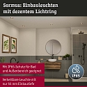 Paulmann recessed luminaire SORMUS round, set of 1 IP65, black matt  6,5W 560lm 3000K 100� 100� CRI >80