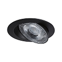 Paulmann spot AUMUS round, set of 1 IP20, black matt dimmable