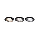 Paulmann spot AUMUS round, set of 1 IP20, black matt dimmable