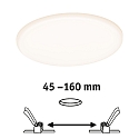 Paulmann LED Einbau-Panel VELUNA VariFit IP44, Rund, Kunststoff satin, � 18.5, 17W 3000K 1400lm
