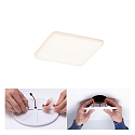 Paulmann LED Einbau-Panel VELUNA VariFit IP44, Eckig, Kunststoff satin, 12.5 x 12.5cm, 8.5W 3000K 750lm