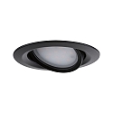Paulmann recessed luminaire NOVA PLUS COIN LED swivelling LED IP65, black matt dimmable 6W 470lm 2700K CRI 80-89