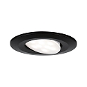 Paulmann LED Einbauleuchte CALLA, 1x6W, 4000K, 500lm, IP65, rund, schwenkbar, schwarz matt