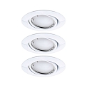 Paulmann LED Einbauleuchte BASE COIN, 3x4,9W, 3000K, 430lm, IP20, schwenkbar, dimmbar Zigbee, wei�