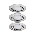 Paulmann recessed luminaire BASE COIN LED swivelling, set of 3, ZigBee controllable LED IP20