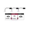 Paulmann 3er-Set LED Retrofit-Modul CHOOSE COIN NON-DIM, � 50mm, 230V, 6W 2700K 470lm 100�, Satin