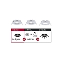 Set of 3 Recessed luminaire CHOOSE, fixed, IP44, 230V, max. 3x 10W �5.1cm, white matt