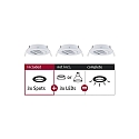 Set of 3 Recessed luminaire CHOOSE, swivelling, IP23, 230V, max. 3x 10W �5.1cm, white matt