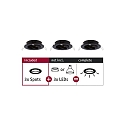 Set of 3 Recessed luminaire CHOOSE, swivelling, IP23, 230V, max. 3x 10W �5.1cm, black matt