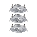 3er-Set Einbauleuchte CHOOSE, schwenkbar, IP23, 230V, max. 3x 10W �5.1cm, Alu gedreht