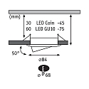 3er-Set Einbauleuchte CHOOSE, schwenkbar, IP23, 230V, max. 3x 10W �5.1cm, Alu gedreht