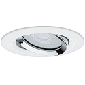 Paulmann 1er-Set Einbau-Downlight NOVA, IP65, rund, inkl. GU10 LED 7W 2700K 460lm 36�, schwenkbar, wei� / Chrom