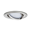 Paulmann recessed luminaire NOVA PLUS COIN LED round, swivelling, RGBW, ZigBee controllable IP23, brushed iron dimmable 2