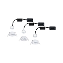 3er-Set Einbauspot LED NOVA MINI PLUS mit LED-Modul, IP23, schwenkbar, 230V, 4.2W 2700K 300lm 38�, dimmbar, Wei� matt