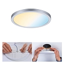 LED Recessed Panel AERO VariFit Zigbee TW, round, IP44, �17.5cm, 15W Tuneable White, chrome matt