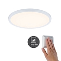 Paulmann LED Recessed Panel AERO VariFit DIM, round, IP44, � 23cm, 18W 3000K, 3-step dimmable, white