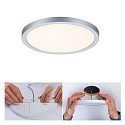 Paulmann LED Recessed Panel AERO VariFit DIM, round, IP44, � 17.5cm, 15W 3000K, 3-step dimmable, chrome matt