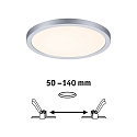 Paulmann LED Recessed Panel AERO VariFit DIM, round, IP44, � 17.5cm, 15W 3000K, 3-step dimmable, chrome matt