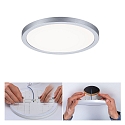 Paulmann LED Recessed Panel AERO VariFit DIM, round, IP44, � 17.5cm, 15W 4000K, 3-step dimmable, chrome matt