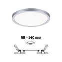 Paulmann LED Recessed Panel AERO VariFit DIM, round, IP44, � 17.5cm, 15W 4000K, 3-step dimmable, chrome matt