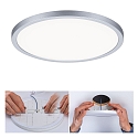Paulmann LED Recessed Panel AERO VariFit DIM, round, IP44, � 23cm, 18W 4000K, 3-step dimmable, chrome matt