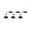 Paulmann recessed luminaire NOVA PLUS COIN swivelling, set of 3 IP23, dimmable 6W 470lm 2700K CRI >80