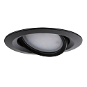 Paulmann LED Deckeneinbauleuchte NOVA PLUS COIN IP65 rund, 3er-Set, 6W, 2700K, dimmbar, schwarz matt