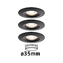 Paulmann recessed luminaire NOVA MINI COIN rigid, set of 3 IP23, 4W 310lm 2700K 38� 38� CRI >80