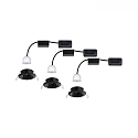 Paulmann recessed luminaire NOVA MINI PLUS COIN swivelling, set of 3 IP23, black matt dimmable 4W 310lm 2700K 38� 38� CRI >80