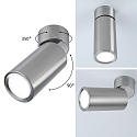 Paulmann ceiling luminaire TURNAL COIN, brushed iron dimmable