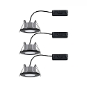Paulmann recessed luminaire CALLA swivelling, set of 3 IP65, black matt dimmable 5W 430 | 550lm 3000K 100� 100� CRI >80