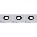 Paulmann recessed luminaire CALLA swivelling, set of 3 IP65, black matt dimmable 5W 430 | 550lm 3000K 100� 100� CRI >80