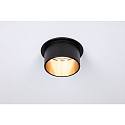 Paulmann recessed luminaire GIL COIN LED round, rigid IP44, gold, black matt dimmable 470lm 2700K CRI >80