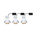 Paulmann recessed luminaire GIL COIN LED round, rigid, set of 3 IP44, gold, white matt dimmable 470lm 2700K CRI >80