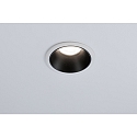 Paulmann recessed luminaire COLE round, rigid, set back GU10 IP23, black matt, white dimmable CRI >80