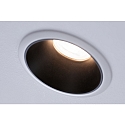 Paulmann recessed luminaire COLE round, rigid, set back GU10 IP23, black matt, white dimmable CRI >80