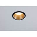 Paulmann Einbauleuchte COLE, rund, � 8.8cm, starr, r�ckversetzt, 230V, GU10 max. 10W, Alu/Kunststoff, Schwarz matt / Gold