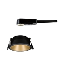 Paulmann Einbauleuchte COLE, rund, � 8.8cm, starr, r�ckversetzt, 230V, GU10 max. 10W, Alu/Kunststoff, Schwarz matt / Gold
