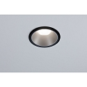 Paulmann Einbauleuchte COLE, rund, � 8.8cm, starr, r�ckversetzt, 230V, GU10 max. 10W, Alu/Kunststoff, Schwarz matt / Silber
