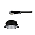 Paulmann Einbauleuchte COLE, rund, � 8.8cm, starr, r�ckversetzt, 230V, GU10 max. 10W, Alu/Kunststoff, Schwarz matt / Silber