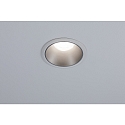 Paulmann recessed luminaire COLE round, rigid, set back GU10 IP23, silver, white matt dimmable CRI >80