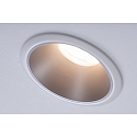 Paulmann recessed luminaire COLE round, rigid, set back GU10 IP23, silver, white matt dimmable CRI >80