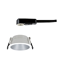 Paulmann recessed luminaire COLE round, rigid, set back GU10 IP23, silver, white matt dimmable CRI >80