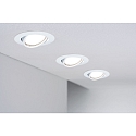 Paulmann recessed luminaire BASE swivelling, set of 10 GU10 IP20, white dimmable CRI >80